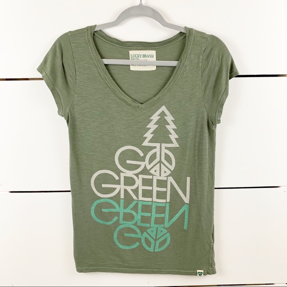 lucky brand green shirt